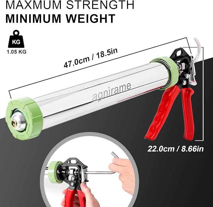 Sausage Caulking Gun, Manual Drive, High Thrust Caulk Gun for Processing Adhesive Cartridges