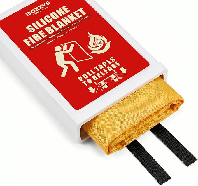Fire Blanket | Not Prickly Prepared Fire Suppression | 40"x40" Fire Blankets Emergency for Home and Kitchen