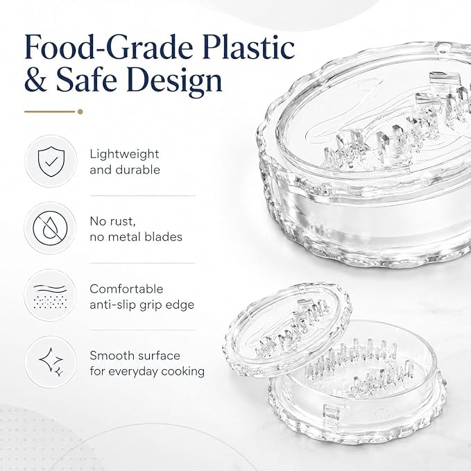 2PCS Clear Manual Garlic Twister and Ginger Mincer Tool, Manual Garlic Twister and Mincer, Garlic Crusher, Garlic Grinder, Compact Garlic Mincer Tool, Ginger, Herbs