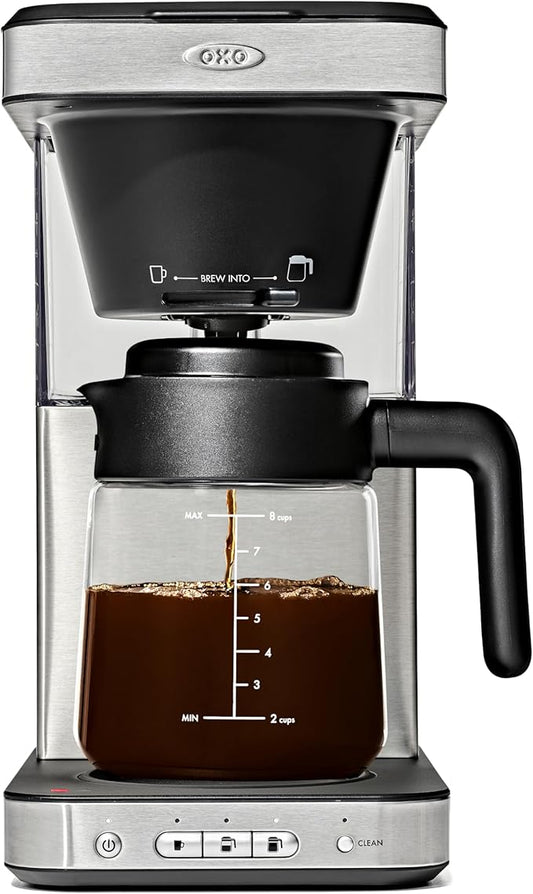 OXO Brew 8-Cup Coffee Maker with Podless Single-Serve Function and Glass Carafe - SCA Certified