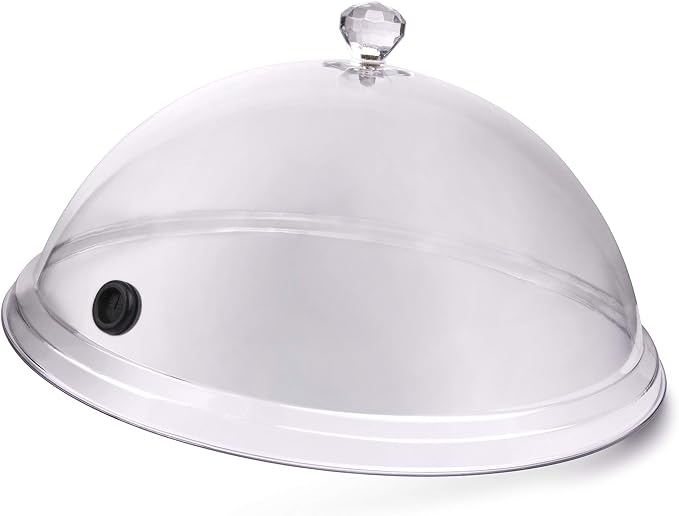 12 Inch Smoking Gun Plastic Dome for Plates, Glasses, Bowls, Smoke Infuser Cloche, Smoke Infuser Accessory Lid