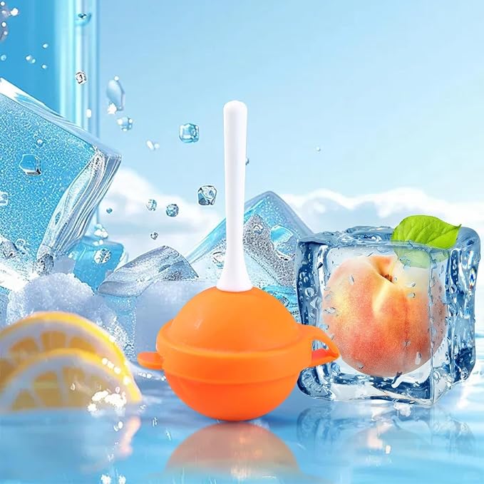 4PC Silicone Lollipop Ice Cream Maker, Reusable Homemade Popsicle Molds, Colorful DIY Lollipop Ice Cream Mold, Funny Silicone Popsicle Molds for Juice Yogurt Frozen Treats, Summer Party (Mix)