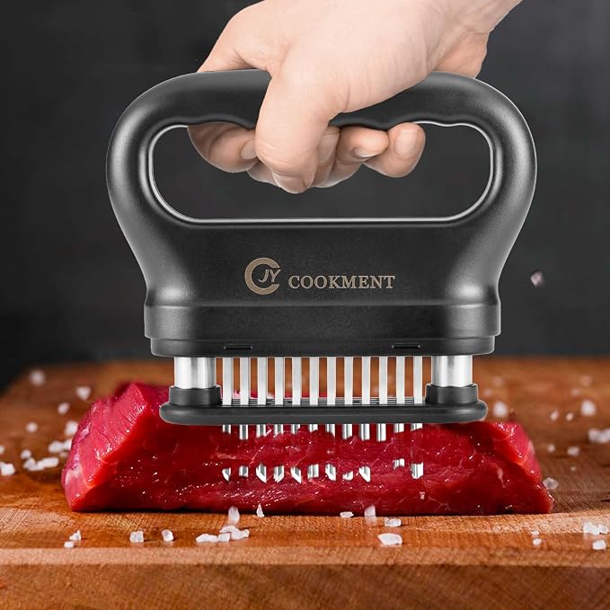 Meat Tenderizer Tool with 48 Stainless Steel Ultra Sharp Needle Blades, Kitchen Cooking Tool Best For Tenderizing, BBQ, Marinade