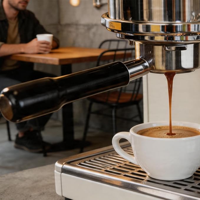 54mm Bottomless Portafilter, 3 Ears Espresso Portafilter with 18-20g Basket fit Breville Bambino Barista BES870XL, BES450BSS, BES876BSS, BES880BSS, 878BSS, 500BSS, 840XL Express Machines (Black)