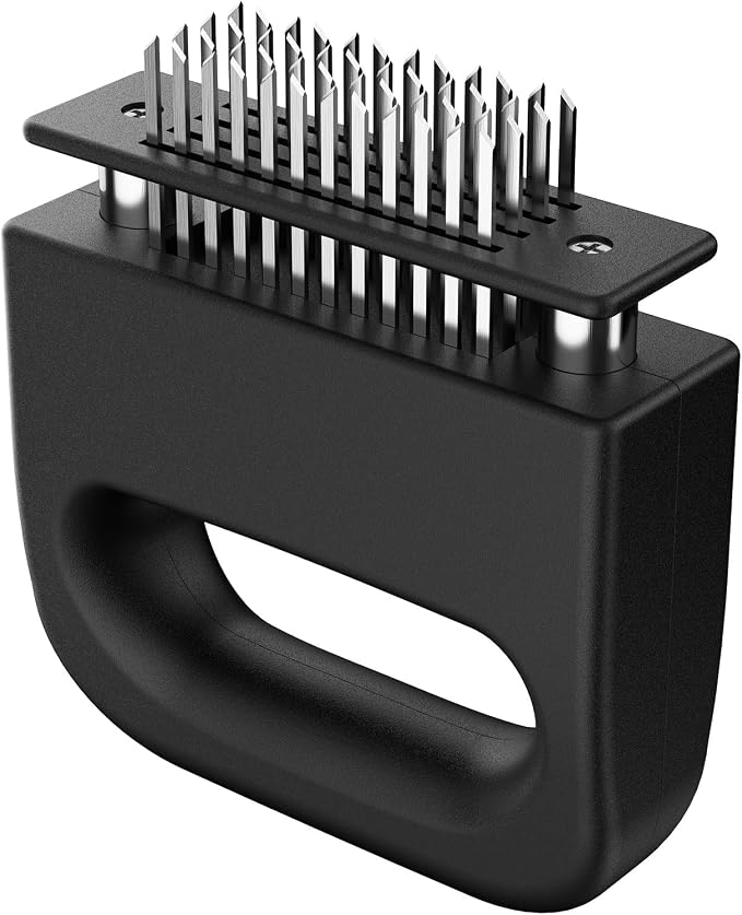 Meat Tenderizer Tool with 48 Stainless Steel Blades, Heavy-Duty Needle Tenderizer for Steak, Beef, Pork & Chicken, Kitchen Cooking Gadgets Tools Black