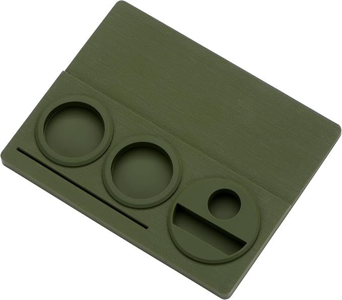 Normcore Espresso Tamping Mat, Silicone Tamper Mat, Espresso Accessories Tool for Baristas, Food Grade Non-Slip Silicone, 9.5 Inch x 7.5 Inch, Dark Green