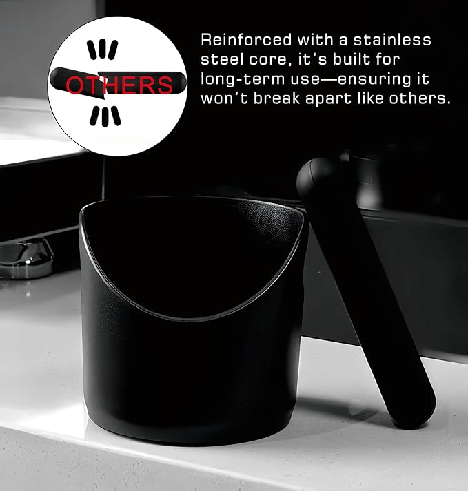 Knockbox 4.8 Inch Espresso Knock Box for Breville Barista Style Coffee Espresso Accessories Coffee Puck Knock Box Espresso Dump Bin Trash Can Tamping Station Gift