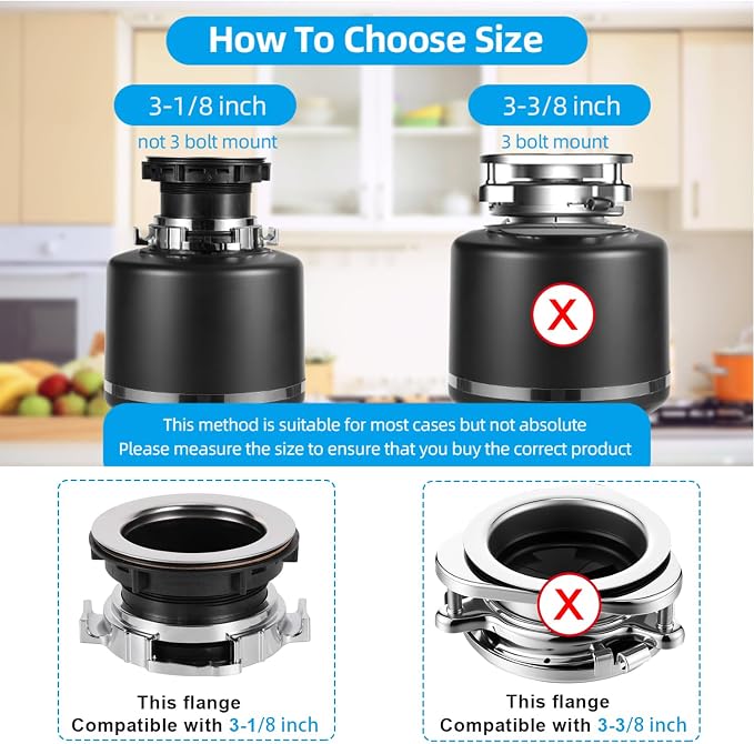 RQYEKDO Garbage Disposal Splash Guard,1 Pack 3 1/8 Inch Sink Baffle Disposer Drain Splash Guard Collar EPDM Rubber Upgraded Replacement Quiet Cover for Waste King, Whirlaway, GE Disposer