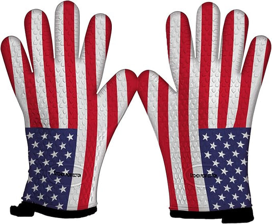 KITCHEN PERFECTION Silicone Smoker BBQ Gloves - Heat Resistant Oven Mitts | Waterproof, 5-Finger Design For A Better Grip, for Pitmasters, Meat Smoking, Grilling, Cooking, Frying Turkey | Grill Gift