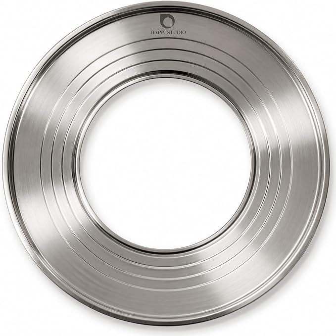 Stainless Steel Steamer Ring for Bamboo Steamer Basket 12-Inch | Fits 7 - 12 Inch Dumpling Steamer Baskets - Ring Adapter for Woks & Pots for Cooking Dim Sum, Rice, Bao Buns, Vegetables