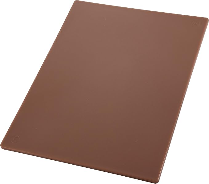 Winco 18" x 24" Brown Heavy-Duty Plastic Cutting Board (Set of 6) | Dishwasher safe, Stain resistant, Minimizes dulling, HACCP approved, Great for Charcuterie, Appetizers and Buffet Displays