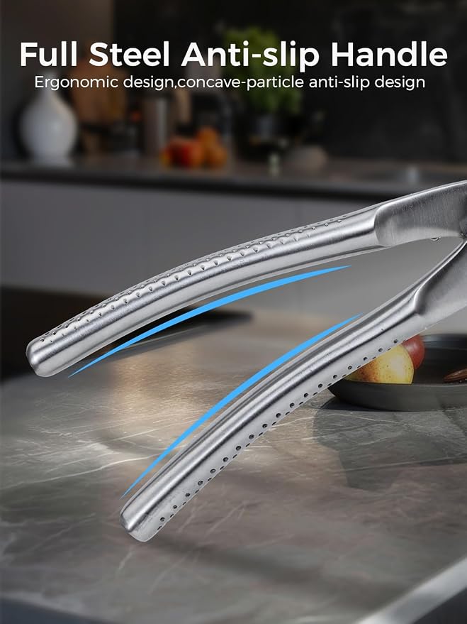 Poultry Shears, Full Steel Bone Cutting Scissors for Chicken & Turkey | Safety lock and ergonomic grip for steadier cutting; dishwasher safe with fish scaler