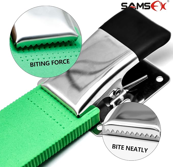 Fish Cleaning Board Tools Fillet Clamp w/Screws Deep-Jaw Fish Tail Clip Board for Scaling Table Bait (Fish Clamps with Black Grip)