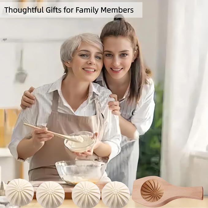 Wooden Bao Bun Maker,Baozi Maker Machine,Wooden Steam Bun Mold,This Kitchen Appliances And Gadgets Is the Best Gift for Asian Food Enthusiasts And Dumpling Maker (Steamed Bun B)