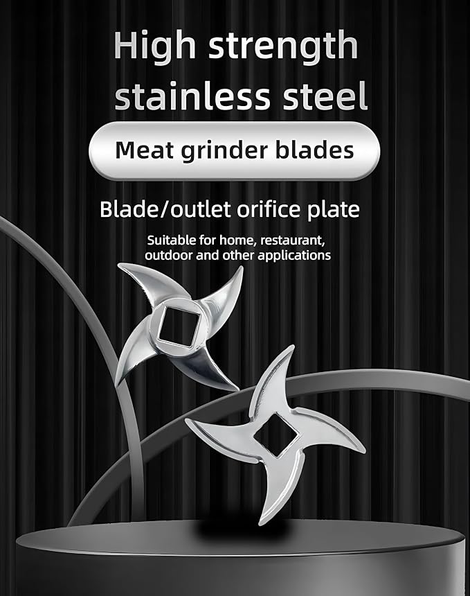 #32 Grinder Blade Stainless Steel Knife Cutter Replacement(2 pc) | Please check the size and shape