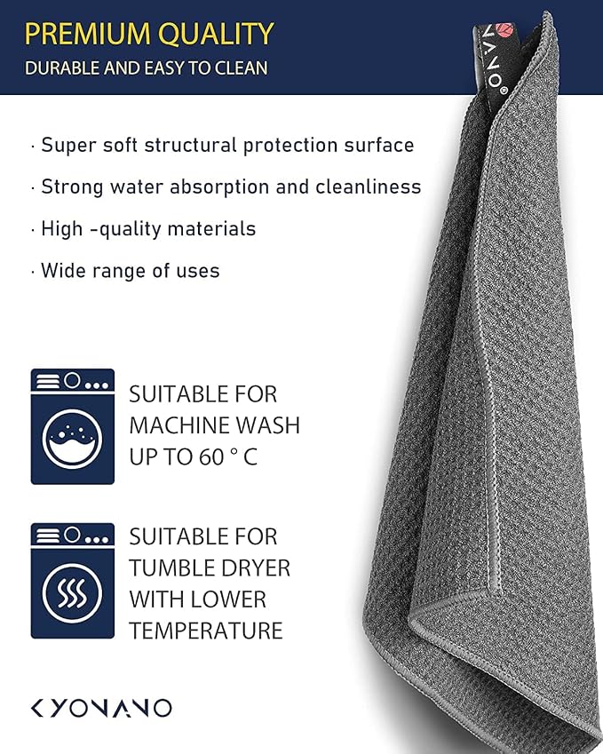 KYONANO Espresso Accessories - Barista Towels 4 Pack - Barista Microfiber Towel (12"x12") - Coffee Towels for Coffee Bar - Espresso Towel - Coffee Bar Accessories for Clean Steam Wand