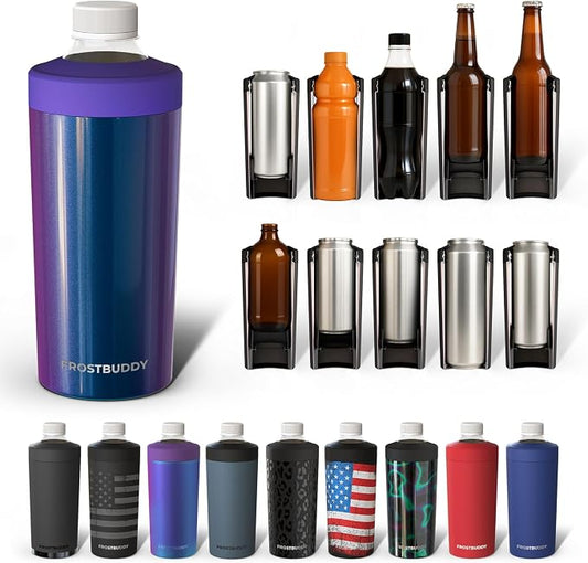 Frost Buddy XL Can Cooler - Fits 12-24 oz Cans (Nebula Glitter) | Keeps drinks chilled 12+ hrs | No sweat, no condensation | Fits slim & standard cans | Durable, portable design