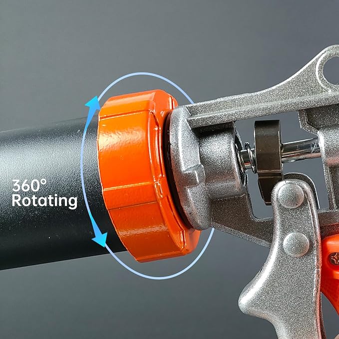 Sausage Caulking Gun,20 oz Sausage Foil Pack/10 oz Cartridge Adhesive Dual-Purpose,18:1 Thrust,15” Aluminum Sealant Manual Caulk Gun Kit With 6 Cone Nozzles (1 Pack)