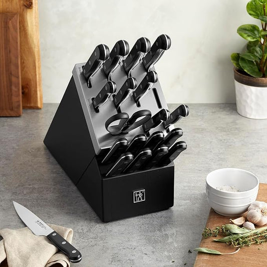 Henckels Solution 20-pc Self-Sharpening Knife Block Set - Black