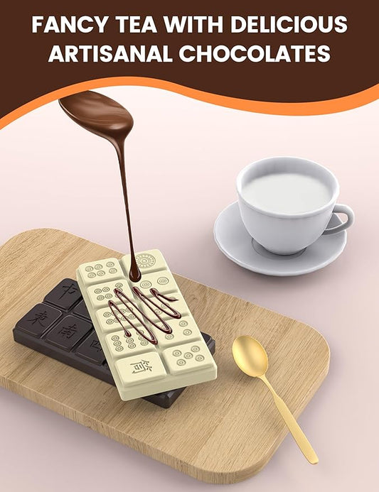 Chocolate Bar Mold, Non-Stick Chocolate Molds, Food Grade Silicone Mahjong Candy moldfor Stuffed Bar for Dubai Pistachio, Candy, Snacks