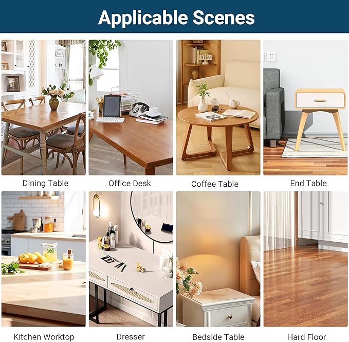 Clear Round Table Cover Protector 42 Inch, 2.0mm Transparent Plastic Table Protector Waterproof, Anti-Scratch Clear Desk Mat for Office Desktop Dresser Dining Table, FDA Compliant