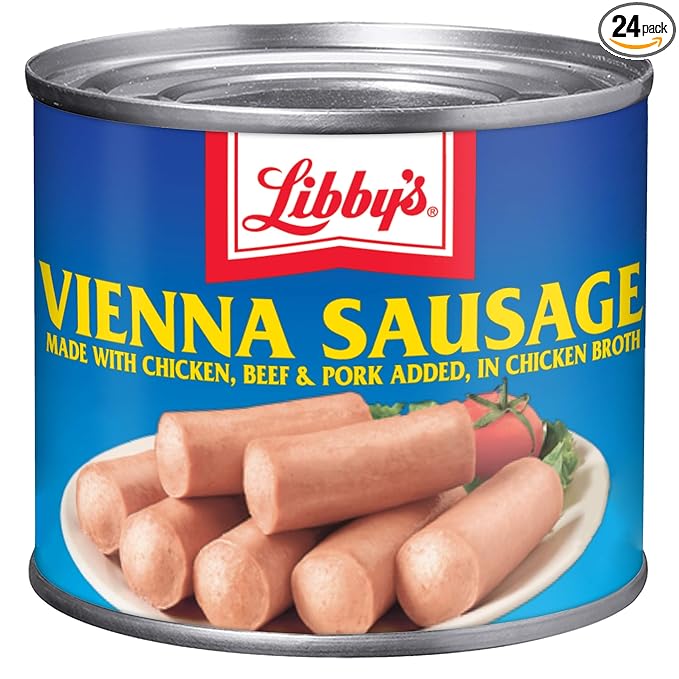 Libby's Vienna Sausage in Chicken Broth, Canned Sausage, 4.6 OZ (Pack of 24)