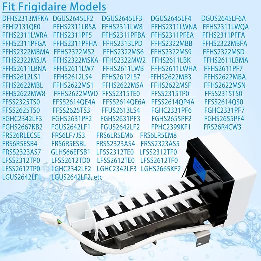 LFSS2312TF0 FGHS2631PF3 LFSS2312TE0 Refrigerator Ice Maker for Frigidaire | Replace Frigidaire FRSS2323AS7 FGHC2342LF3 FGUS2642LF1 LGHC2342LF2 DGUS2645LF4, Frigidaire Ice Maker