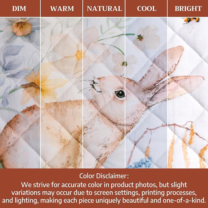 Maison d' Hermine Pot Holders 100% Cotton Potholders (8" x 8", Pack of 2) | Heat Resistant Hot Pads with Loop BBQ Cooking Baking Farmhouse Kitchen Handling Hot Pans Spring Summer - Easter Dew