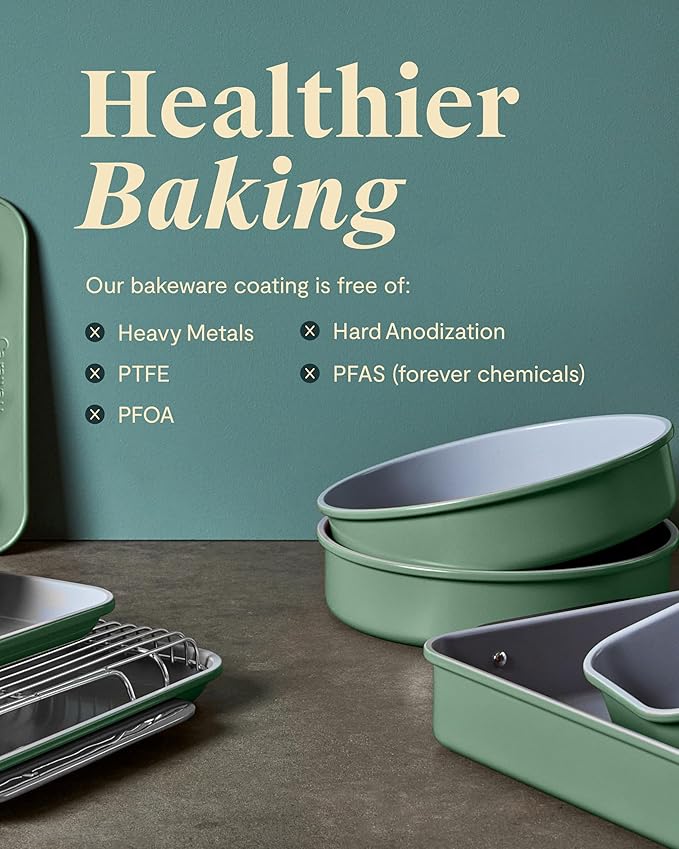 Caraway Non-Stick Ceramic Medium Baking Sheet - Naturally Slick Ceramic Coating - Non-Toxic, PTFE & PFOA Free - Perfect for Baking, Roasting, and More - Medium (15" x 10") - Gray