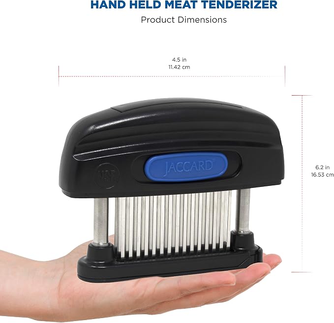 Jaccard 45-Blade Meat Tenderizer, Simply Better Meat Tenderizer, Stainless Steel Columns/ Removable Cartridge, NSF Approved, Black