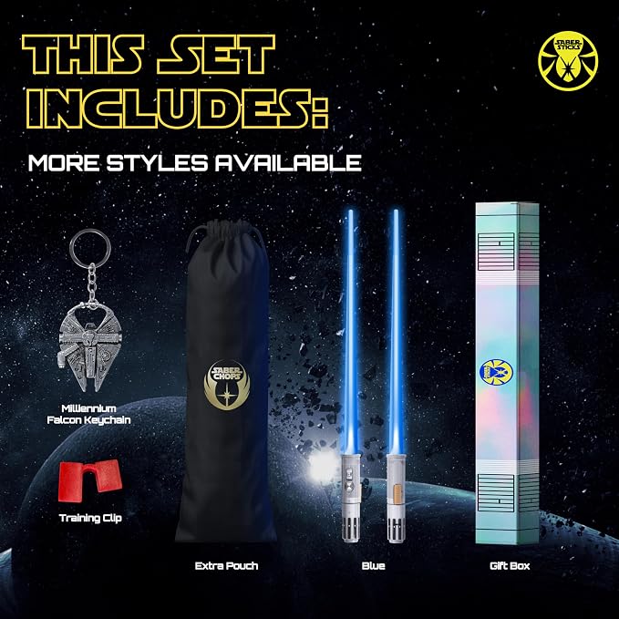 Lightsaber Chopsticks Light Up Star War Chopstick Light Up Mini Light Saber Chopsticks for Adults Cool Chopstick Light Saber Sticks Led Chop Sticks Jedi Stix 1 Blue Pair