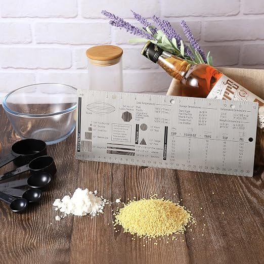 Chef's Culinary Tools Kitchen Ruler-Culinary Ruler for Kitchen Culinary Student and Amateu Chefs Kitchen Accessories (12.28X4.96)