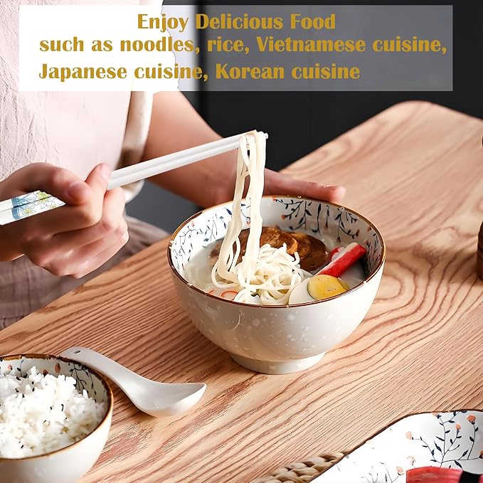 Ceramic Chopsticks Reusable 5 Pairs,Porcelain Chop Sticks,Daffodil,9.7'' | Easy to Clean,Dishwasher Safe,Heat Resistant,with a Gift case,Cooking Chopsticks,High-grade Bone China Porcelain