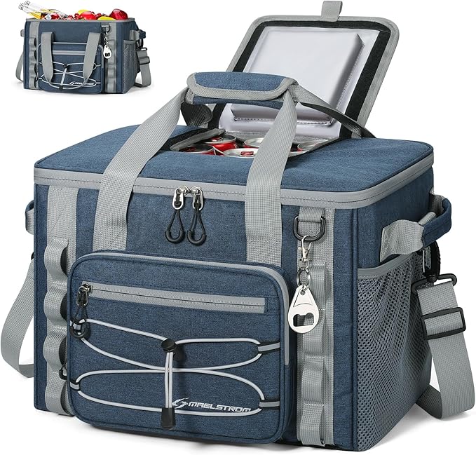 Maelstrom 30/40 Can Soft Cooler Bag, Leakproof Insulated Ice Chest | 24h Cold (With Ice), 5-Layer Insulation, Multi-Pockets ,Lightweight,Perfect For Camping, Beach, Hiking, Kayaking, Road Trips