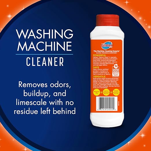 Glisten Dishwasher Magic Machine Cleaner and Disinfectant 2-Pack and Washer Magic Washing Machine Cleaner