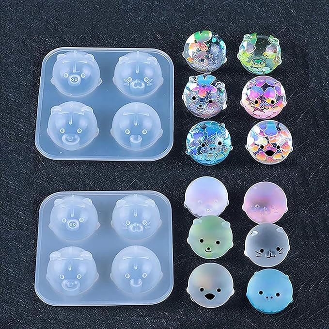 Resin Casting Silicone Mold for Candle Making, Home Decor, 3D Animal and Clay - Resin Making Molds