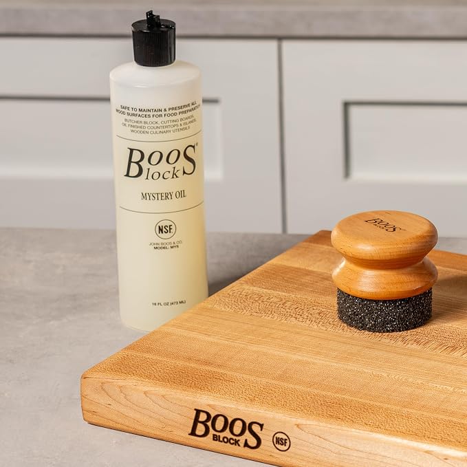 John Boos 3-Pack Mystery Oil, Food-Grade Care Set, 16 oz - All-Natural Maintenance Formula for Butcher Blocks, Cutting Boards, Wooden Countertops & Wood Culinary Utensils | All-Natural Maintenance Formula for Butcher Blocks, Cutting Boards, Countertops...