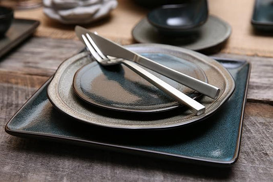 FORTESSA Arezzo 18/10 Stainless Steel Flatware, 5 Piece Place Setting With Knife, Forks and Spoons (Service For 1), Dishwasher Safe, Brushed Silver