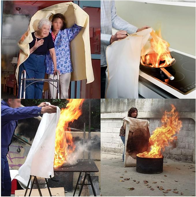 Welding Blanket Heavy Duty Fiberglass Fire Blanket Protect Work Area from Sparks (10Ft x 10 Ft)