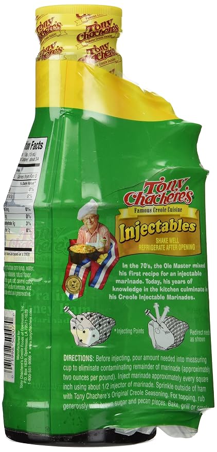 Tony Chachere's Marinade Praline Honey Ham w/ Injector, 17-Ounce (Pack of 3)