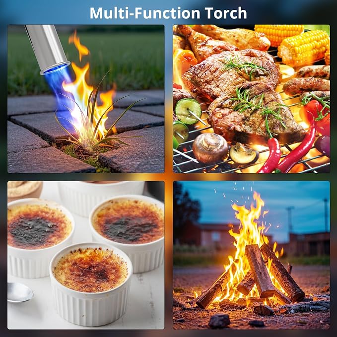 Sondiko Powerful Propane Torch L8010, Sous Vide, Campfire Starter, Adjustable Gas Welding Kit for Searing Steak, BBQ, Gas Welding(Camouflage) Propane Tank Not Included | Torch Gun Torch Burn, Held Hand Blow Torch, Best Gift for Men