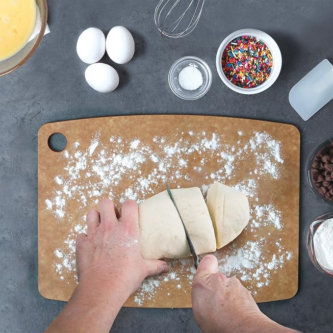 Dexas Natural Fiber Composite Cutting Board, Dishwasher Safe, Knife Friendly Kitchen Prep Board, 14.3 x 11.2 Inch
