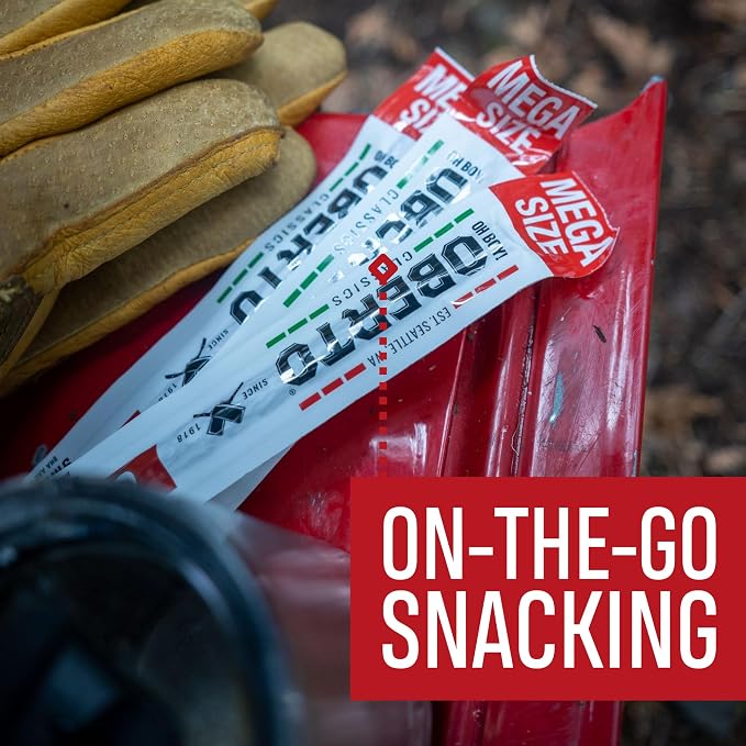 Oberto Classics Smok-A-Roni Smoked Sausage Mega Size, Oh Boy! Oberto Beef & Pork Sausage XL Meat Stick, Peperoni Style Protein Snacks, 1.8 Ounce (Pack of 20)