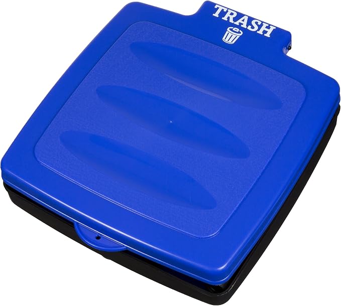 Portable Trash Bag Holder – Collapsible 13-Gallon Garbage Bin for Indoor/Outdoor Use, Camping, Recycling, and Parties – Durable Plastic Trash Can by Wakeman Outdoors (Blue)
