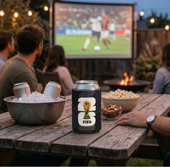 Official 2026 FIFA World Cup - Insulated Soda & Beer Can Cooler - Keeps Drinks Colder for Longer - Durable Drink Holder - Crafted for Everyday Use - Perfect for Beach, Pool, Tailgates & Home