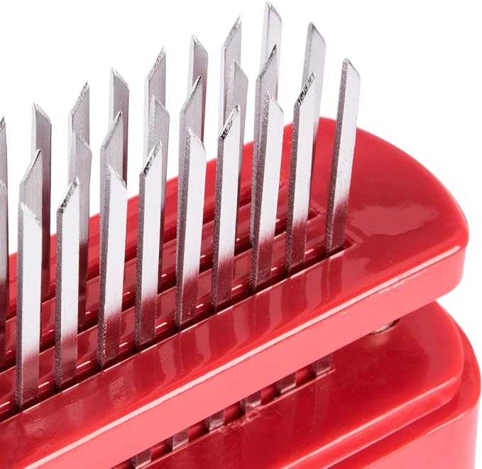 Chef Master Meat Tenderizer Tool - Handheld Meat Tenderizer Machine with Stainless Steel Needle-Blades - Sharp for Steak, Beef, Chicken, Turkey, Pork, Fish - Professional Kitchen Cooking Equipment