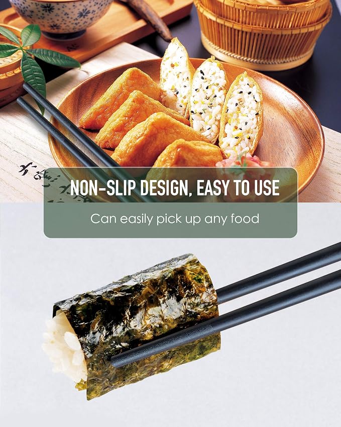 Glass Fiber Chopsticks-Reusable Japanese-style, Chinese-style and Korean-style Chopsticks, Dishwasher-safe, ï¼ˆ2 Pairs Gift Setï¼‰