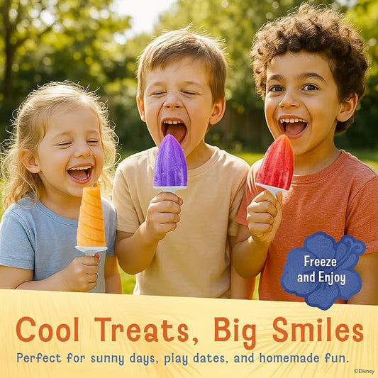 Disney Silicone Popsicle Molds – 6 Reusable Popsicles Molds Featuring Mickey & Friends or Stitch – BPA-Free Flexible Silicone Ice Pop Mold and Popsicle Maker for Frozen Treats