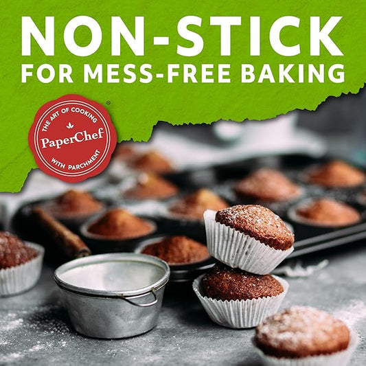 PaperChef Variety Pack - XL, Large & Mini Baking Cups - Easy Release, Non-Stick Paper - 3 Pack