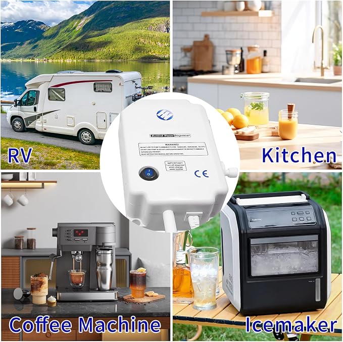 Bottled Water Dispenser Pump System for Home，2L Flow Drinking Water Pump Dispensing Single Inlet for 5 Gal，110V Electric Water Jug Bottle Pump for Coffee Ice Machines Refrigerator Faucet
